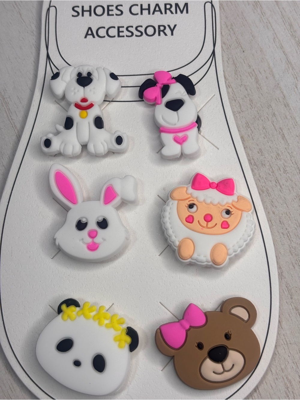 Cute Animal Shoe/Croc Charm Set | Bunny, Puppy, Bear & Panda Charms